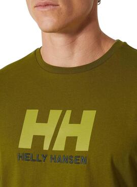 T-Shirt Helly Hansen Logo Grün für Herren
