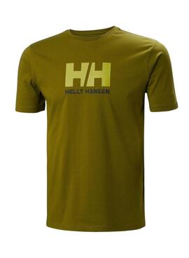 T-Shirt Helly Hansen Logo Grün für Herren