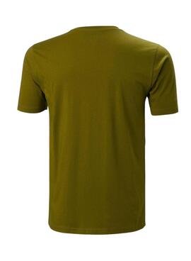 T-Shirt Helly Hansen Logo Grün für Herren