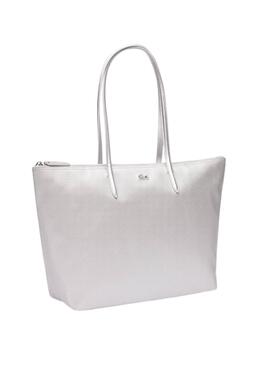 Handtasche Lacoste Shopping Bag Plateado für Damen