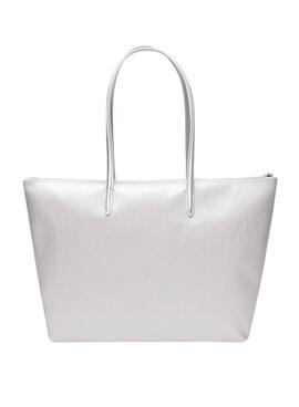 Handtasche Lacoste Shopping Bag Plateado für Damen