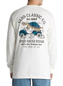 Sweatshirt Vans Turtle Racer Weiss für Herren