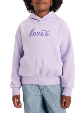 Sweatshirt Levis Poster Logo Violett für Mädchen