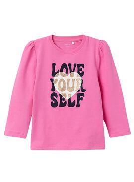 T-Shirt Name It Flovisa Rosa für Mädchen