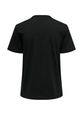 T-Shirt Only Kita Kaffee Schwarz für Damen