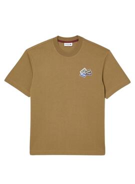 T-Shirt Lacoste Insignias Camel für Herren