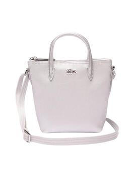 Handtasche Lacoste XS Shopping Cross Plateado Damen