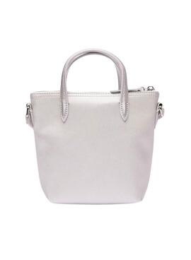 Handtasche Lacoste XS Shopping Cross Plateado Damen