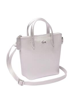 Handtasche Lacoste XS Shopping Cross Plateado Damen