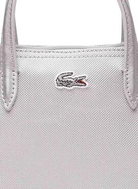 Handtasche Lacoste XS Shopping Cross Plateado Damen
