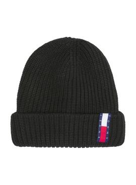 Hut Tommy Jeans von Knitted mit Logo Schwarz
