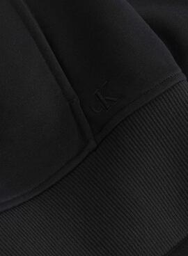 Sweatshirt Calvin Klein Jeans Logo Tape Zip Schwarz