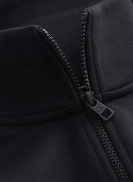 Sweatshirt Calvin Klein Jeans Logo Tape Zip Schwarz