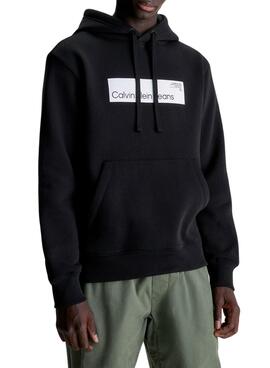 Sweatshirt Calvin Klein Jeans Hyper Real Box Schwarz