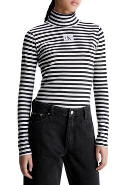 T-Shirt Calvin Klein Jeans Striped Roll Neck CK