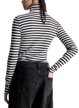 T-Shirt Calvin Klein Jeans Striped Roll Neck CK