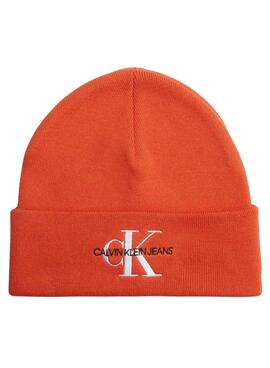 Hut Calvin Klein Jeans Monologo Knitted Orange