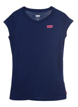 T-Shirt Levis Batwing Marineblau für Mädchen