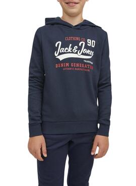 Sweatshirt Jack & Jones Logo Marineblau Junge