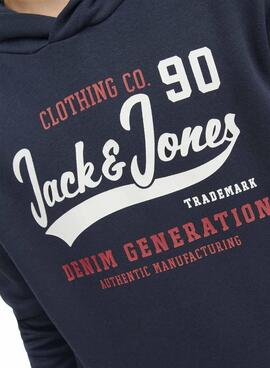 Sweatshirt Jack & Jones Logo Marineblau Junge