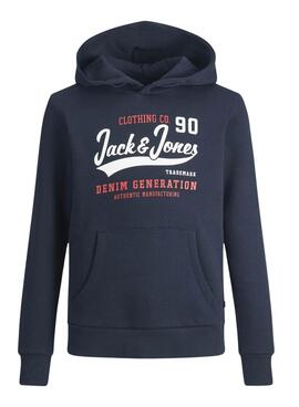 Sweatshirt Jack & Jones Logo Marineblau Junge