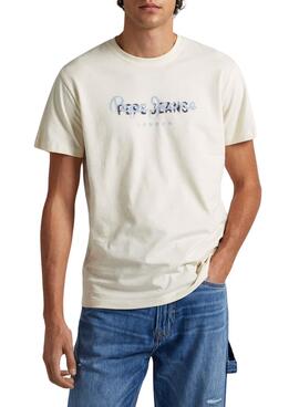 T-Shirt Pepe Jeans Keegan Beige für Herren