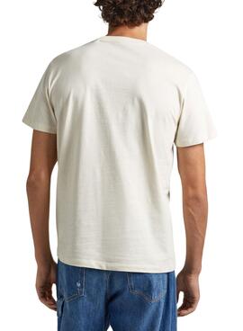 T-Shirt Pepe Jeans Keegan Beige für Herren