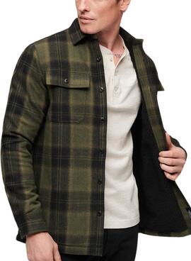 Überhemd Superdry Wool Miller Grün Herren
