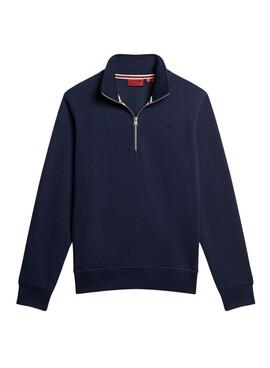 Sweatshirt Superdry Essential Half Zip Marineblau Herren