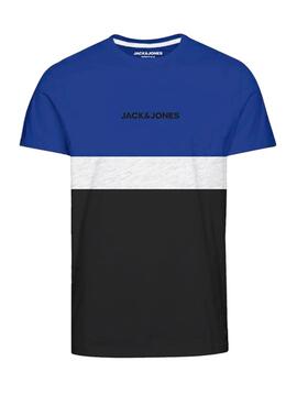 T-Shirt Jack & Jones Eired Block Jarrad Blau Herren