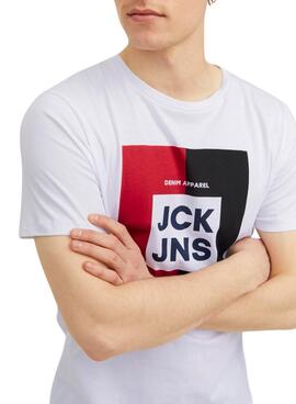 T-Shirt Jack & Jones Oscar Weiss für Herren