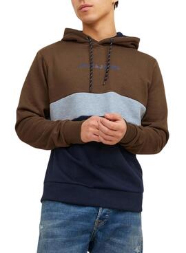 Sweatshirt Jack & Jones Reid Block Braun Herren