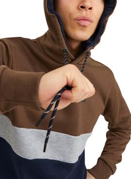 Sweatshirt Jack & Jones Reid Block Braun Herren