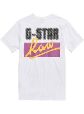 T-Shirt G-Star Back Slim Weiss für Herren