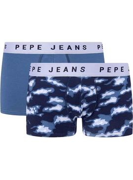 Pack 2 Unterhose Pepe Jeans Camo Azules Herren