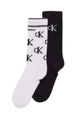Pack 2 Socken Calvin Klein Scattered Logo