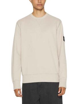 Sweatshirt Calvin Klein Badge Crew Beige Herren