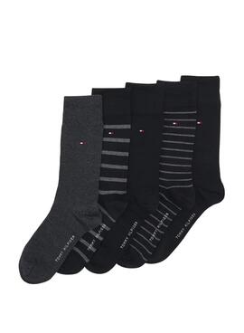 Pack 5 Socken Tommy Hilfiger Men Sock Schwarz