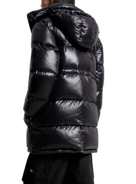 Jacke Tommy Jeans Midi Alaska Schwarz Damen