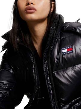 Jacke Tommy Jeans Midi Alaska Schwarz Damen