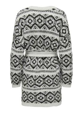 Strickjacke Only Carin Life Weiss Schwarz Damen