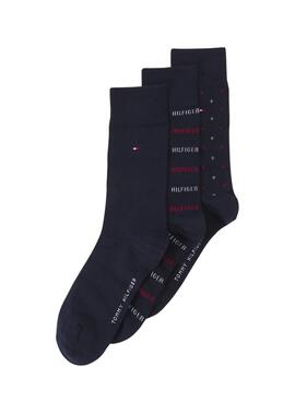 Pack 3 Socken Tommy Hilfiger Giftbox Marineblau