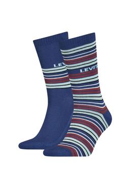 Socken Levis Regular Cut Blau Marineblau Unisex