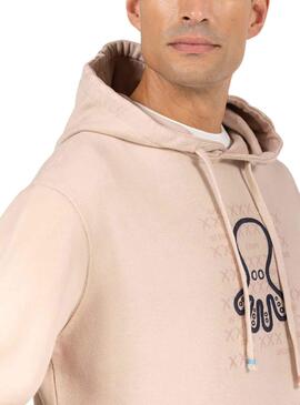 Sweatshirt El Pulpo Emblem Rosa für Herren
