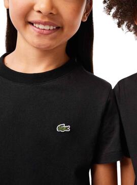 T-Shirt Lacoste De Knitted Schwarz für Junge Mädchen