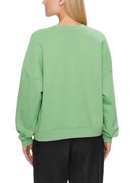 Sweatshirt Only Amor Grün Flores für Damen
