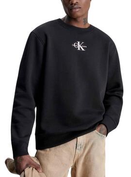 Sweatshirt Calvin Klein Monogram Schwarz für Herren