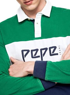 Polo Pepe Jeans Feildding Grün Herren