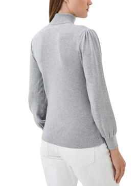 Pullover Naf Naf Knitted Ribbed Grau für Damen