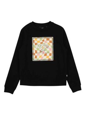 Sweatshirt Vans Wellig Check Schwarz für Junge